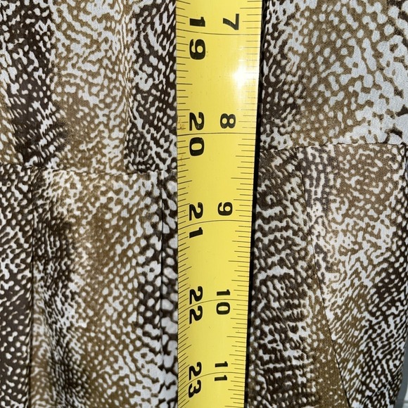 H&M Snakeskin Jumpsuit Size 8 Brown Animal Print Sleeveless Boho Chic Trendy - Picture 10 of 16